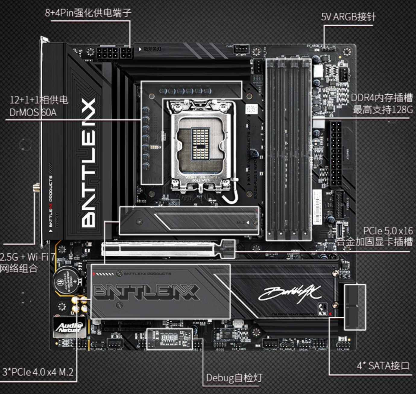 双11装机性价比DDR4主板推荐 七彩虹黑刃B760闭眼入